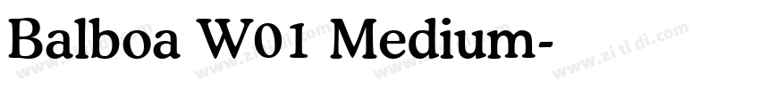 Balboa W01 Medium字体转换